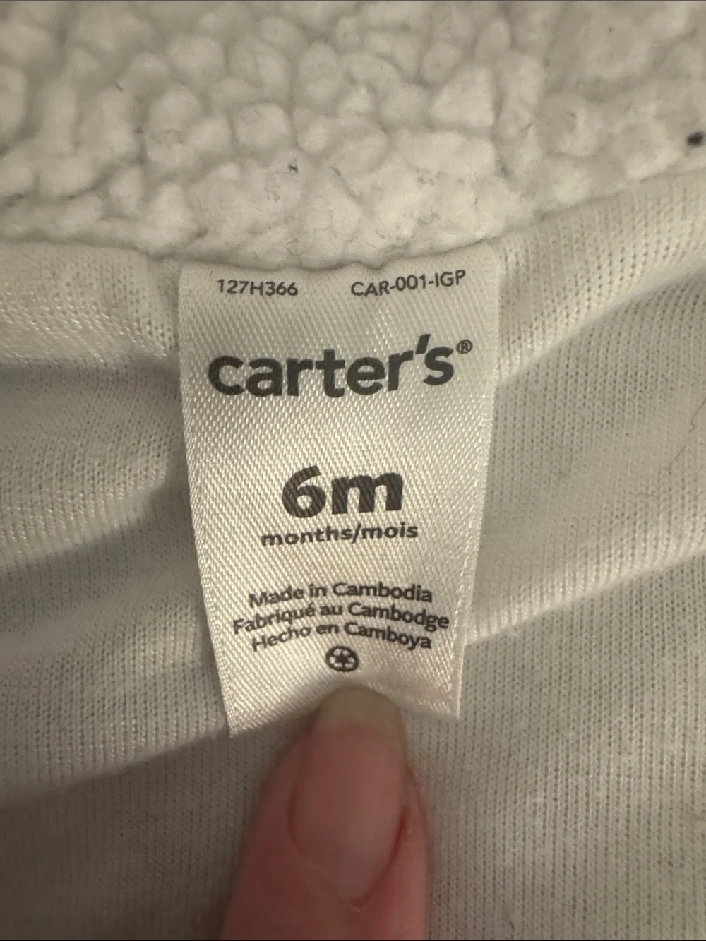 Carter's Light Heather Gray Quilted Hooded Baby One-Piece